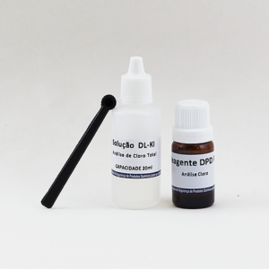 Kit Reagente Cloro Total DPD Pó 100 Testes Modelo DRD-1.0